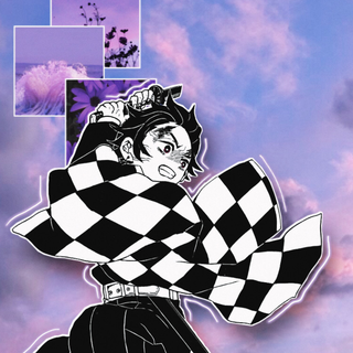 Tanjiro purple wallpaper