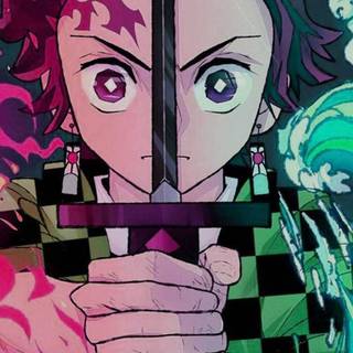 Tanjiro purple wallpaper