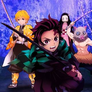 Tanjiro purple wallpaper