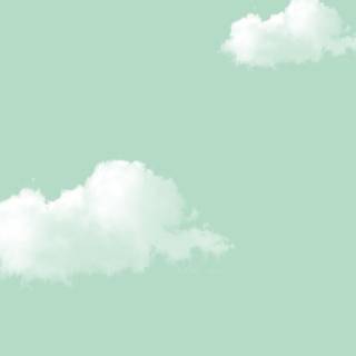 Mint green clouds wallpaper