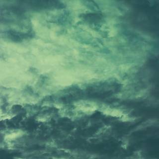 Mint green clouds wallpaper