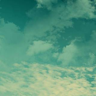 Mint green clouds wallpaper