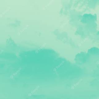 Mint green clouds wallpaper
