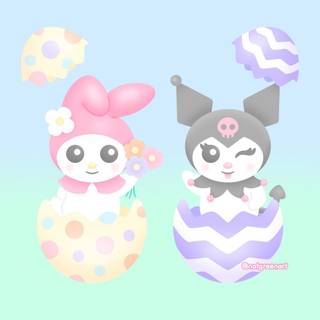 Kuromi Easter wallpaper