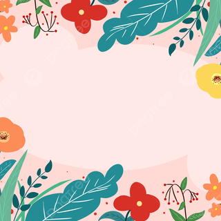 Springtime cartoon flowers wallpaper