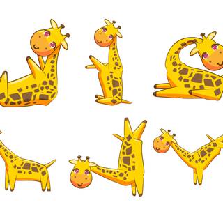 Giraffe cartoon wallpaper