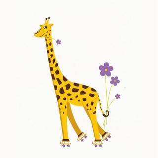 Giraffe cartoon wallpaper