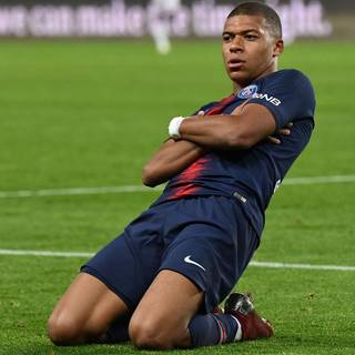 Kylian Mbappe celebration 4k wallpaper