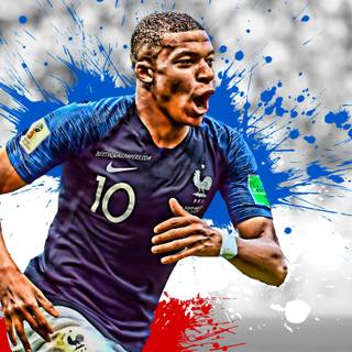 Kylian Mbappe celebration 4k wallpaper