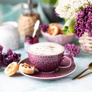 Coffee and spring wallpaper
