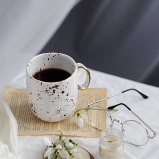 Coffee and spring wallpaper