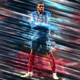 Kylian Mbappe celebration 4k wallpaper