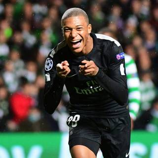 Kylian Mbappe celebration 4k wallpaper