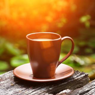 Coffee and spring wallpaper