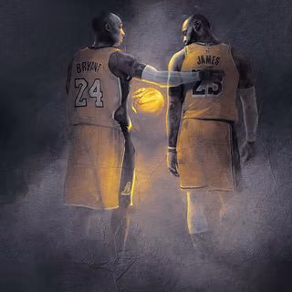 Kobe Bryant and Lebron James wallpaper