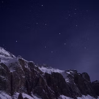 Blue night winter mountain wallpaper