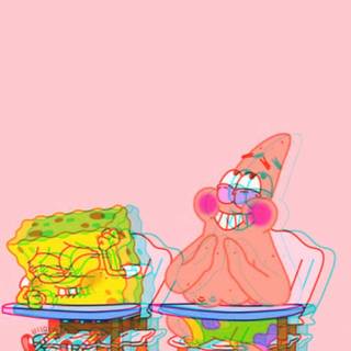 Matching Spongebob and Patrick wallpaper
