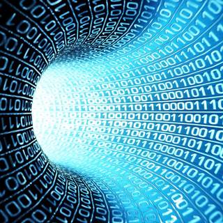 Blue cyber wallpaper