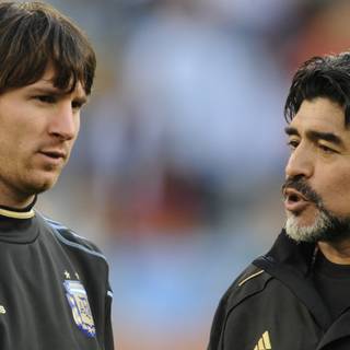 Maradona and Messi wallpaper