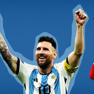 Maradona and Messi wallpaper