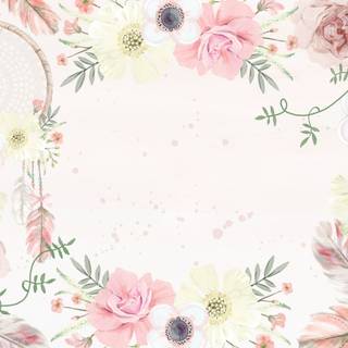 Boho flowers wallpaper