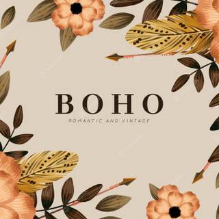 Boho flowers wallpaper
