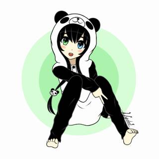 Anime panda girl wallpaper