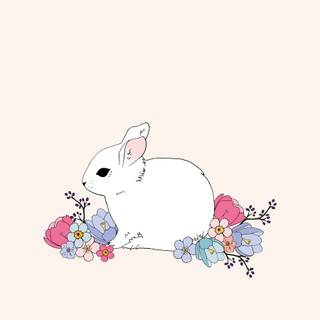 Cute bunny aesthetic wallpaper