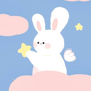 Cute bunny aesthetic wallpaper