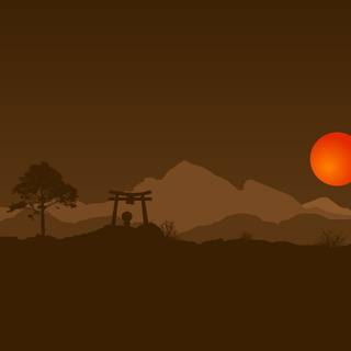 Minimalist Japanese PC wallpaper