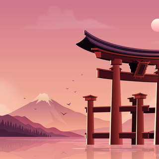 Minimalist Japanese PC wallpaper