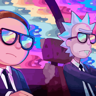 Drippy Rick and Morty wallpaper