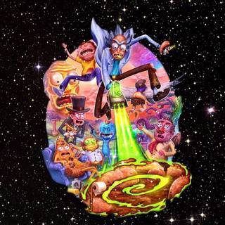 Drippy Rick and Morty wallpaper