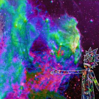 Drippy Rick and Morty wallpaper