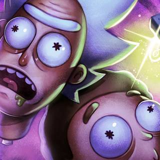 Drippy Rick and Morty wallpaper