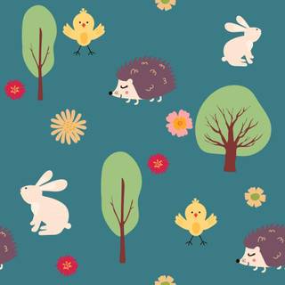 Hedgehog Easter wallpaper