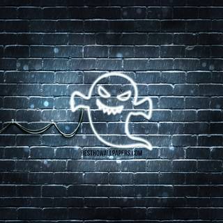 Neon ghost wallpaper