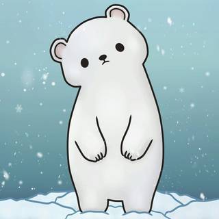 Winter bear cartoon wallpaper