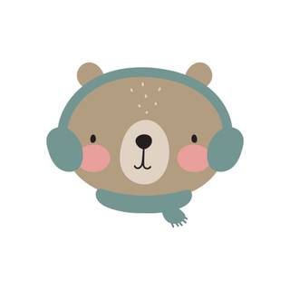 Winter bear cartoon wallpaper