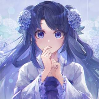 Chinese cartoon girl 4k wallpaper