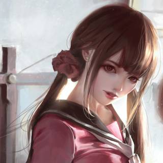 Chinese cartoon girl 4k wallpaper