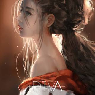 Chinese cartoon girl 4k wallpaper