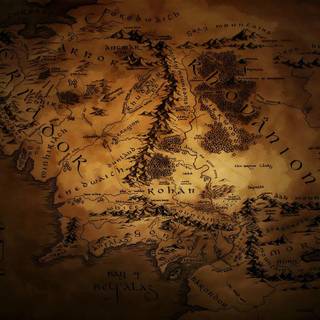 LOTR map wallpaper