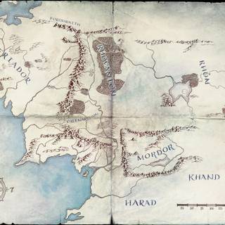 LOTR map wallpaper