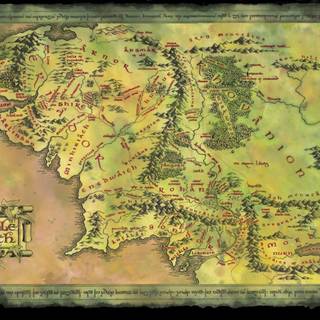 LOTR map wallpaper