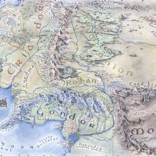 LOTR map wallpaper