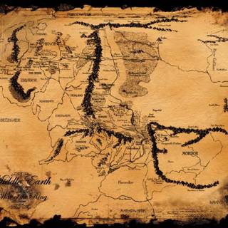 LOTR map wallpaper