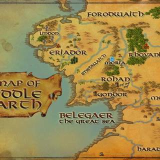 LOTR map wallpaper