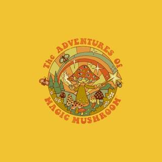 Yellow mushroom wallpaper