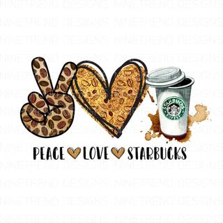 Peace Love Starbucks wallpaper